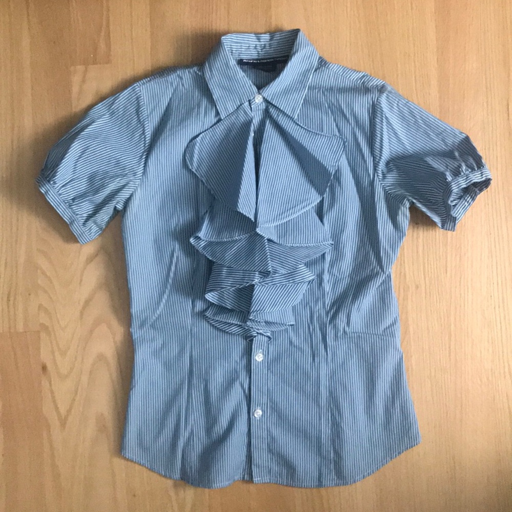 Ralph Lauren Ruffle Blouse Button Down
